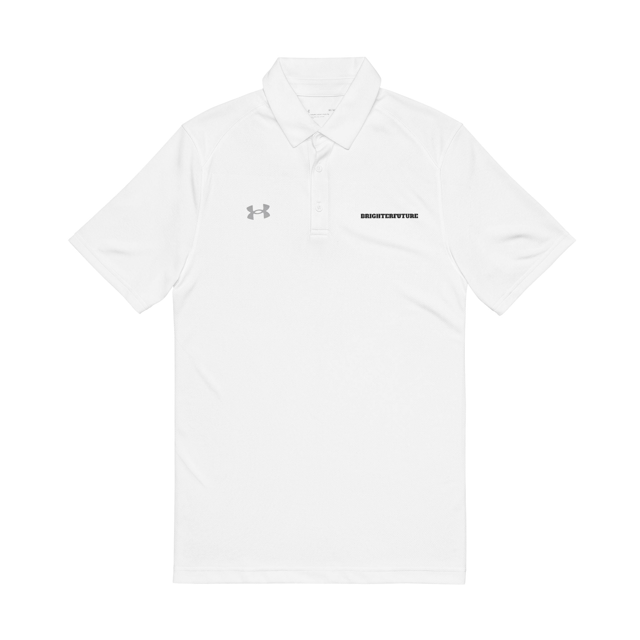 Men's Embroidered Under Armour Polo Shirt — White Performance Golf & Work Polo