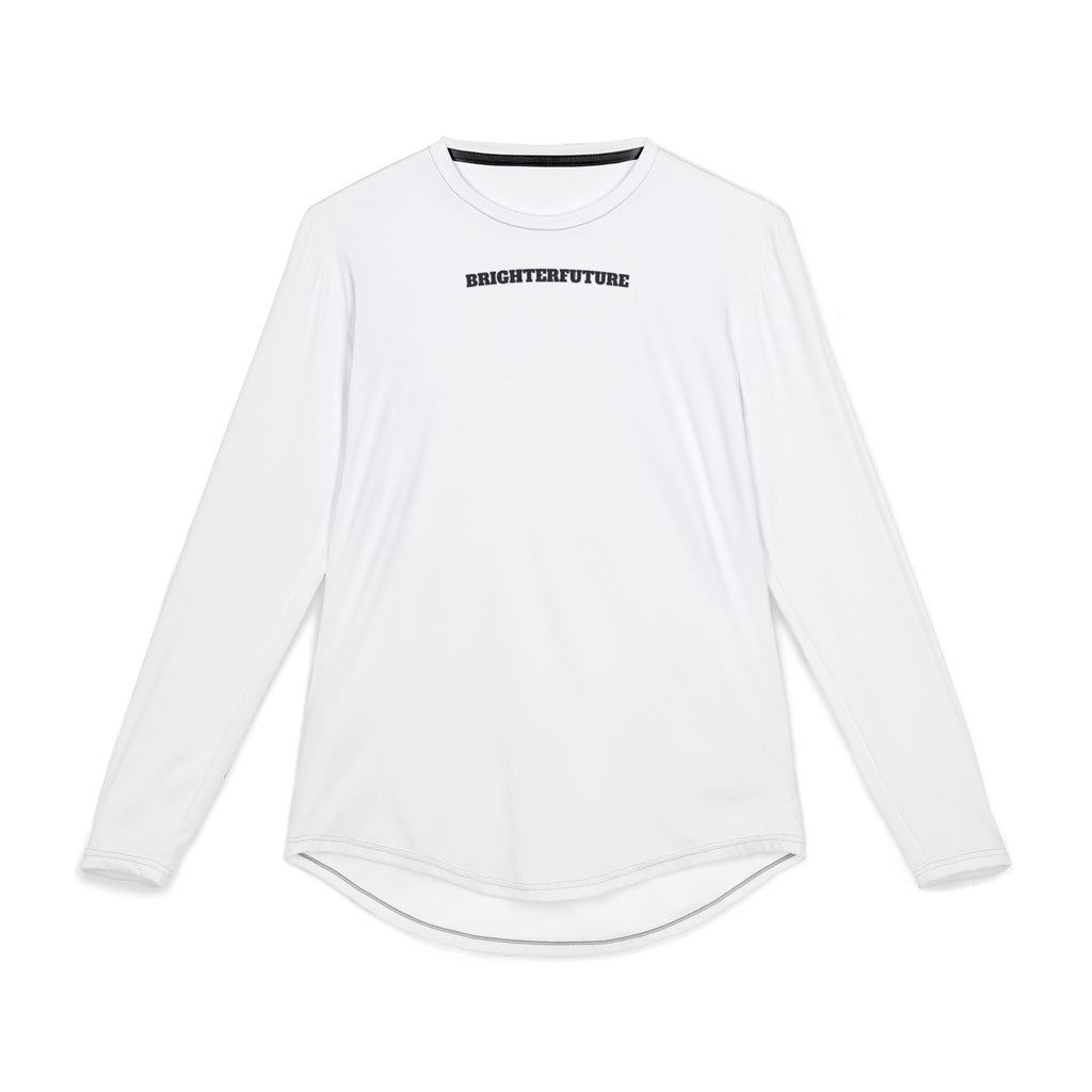 Men's UV Long Sleeve Shirt — 'BRIGHTERFUTURE' Minimal Logo Performance Tee