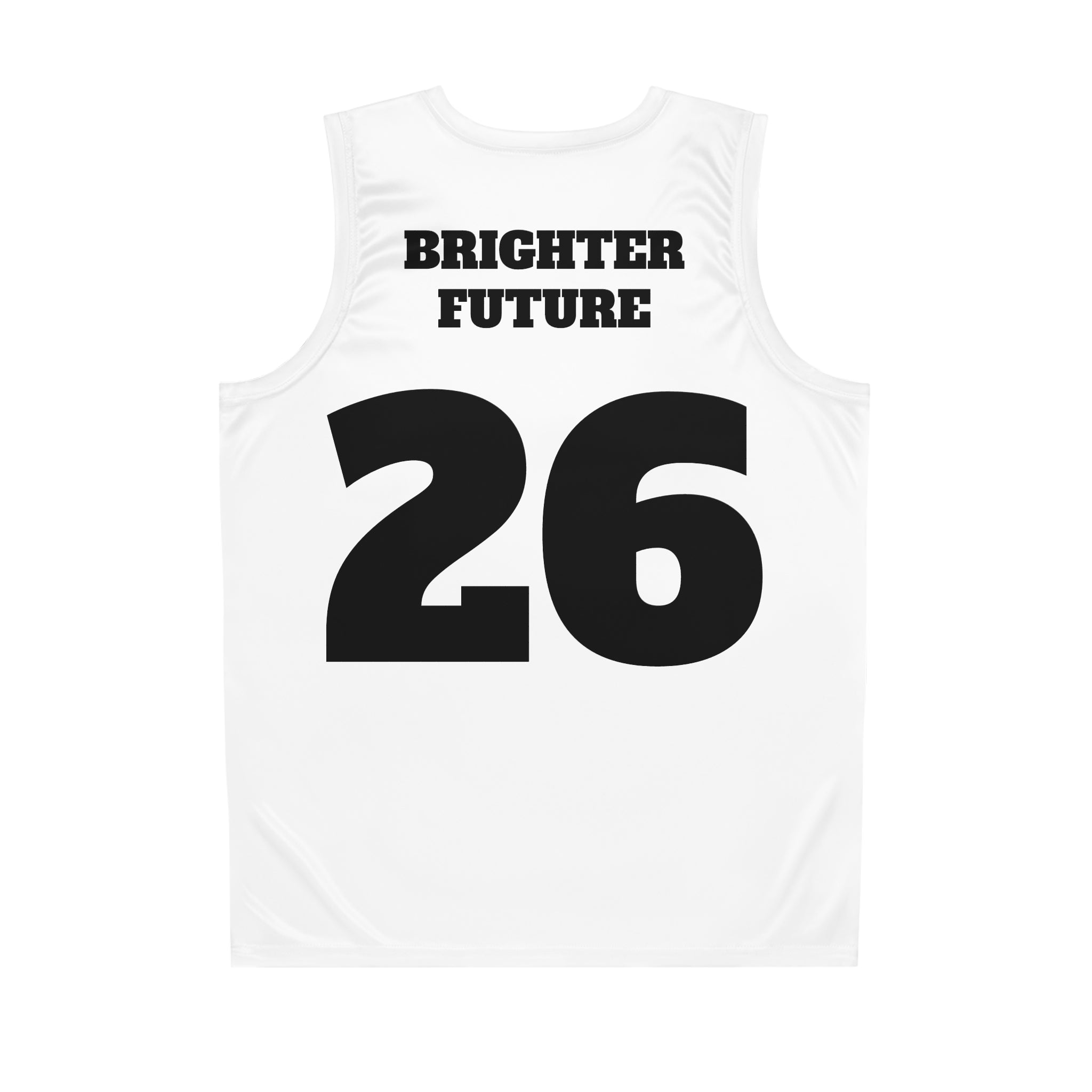 Brighter Future Basketball Jersey — Lion Graphic Sports Tank with 'Brighter Future' Text