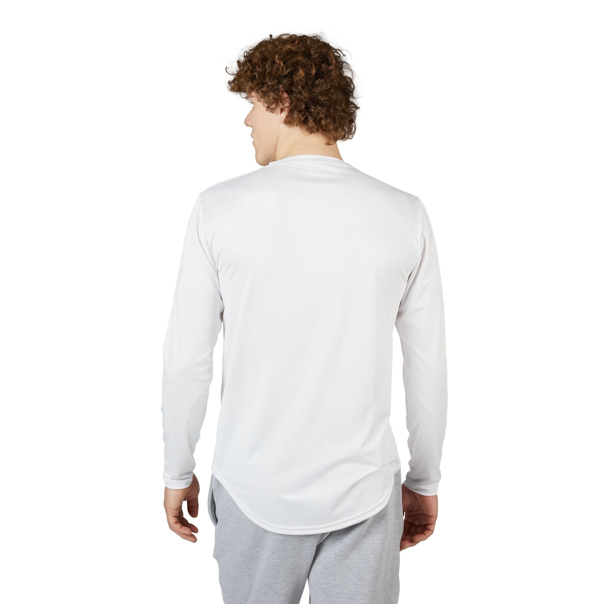 Men's UV Long Sleeve Shirt — 'BRIGHTERFUTURE' Minimal Logo Performance Tee