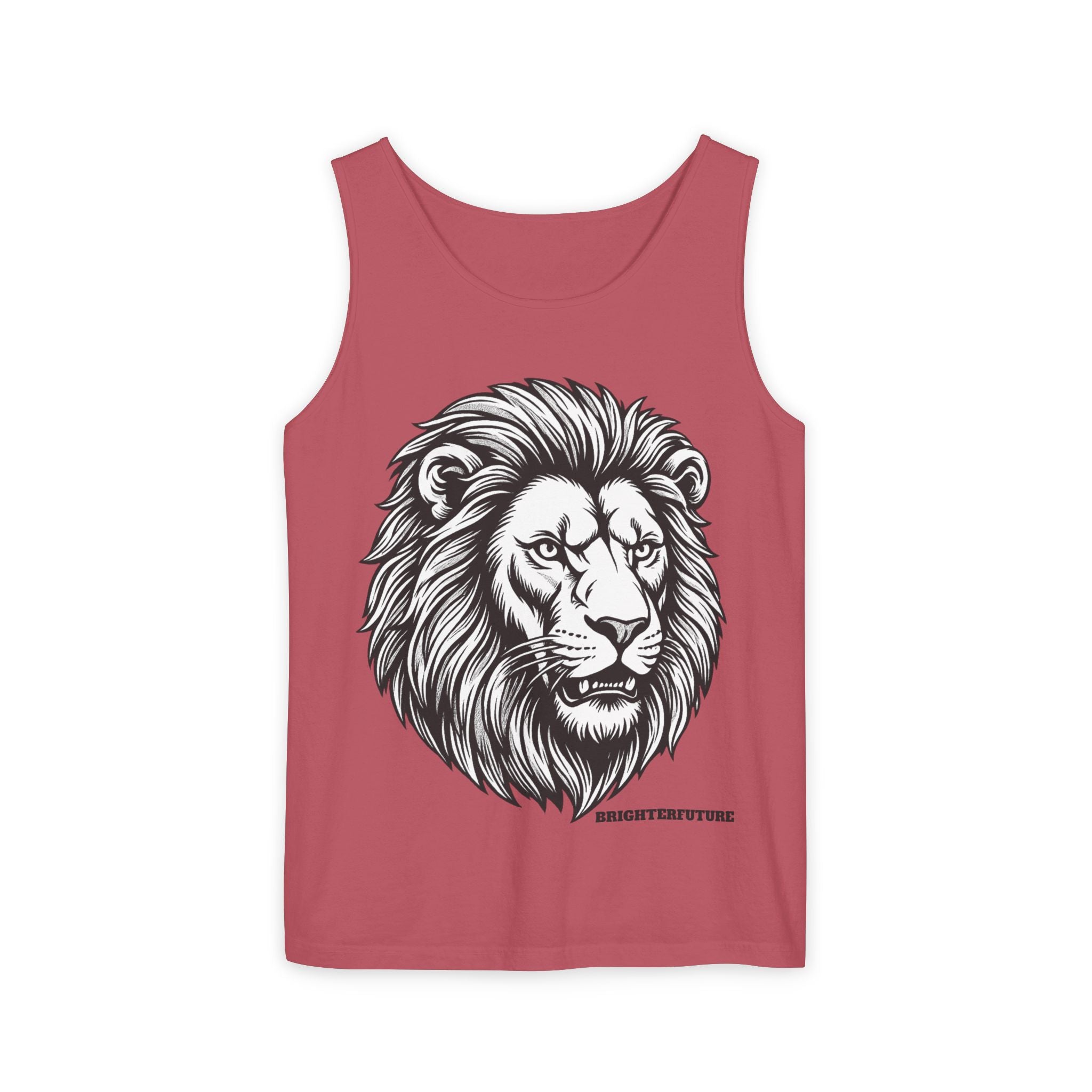 Lion Head Tank Top — Detailed Graphic Lion Illustration Men's & Women's Sleeveless Shirt