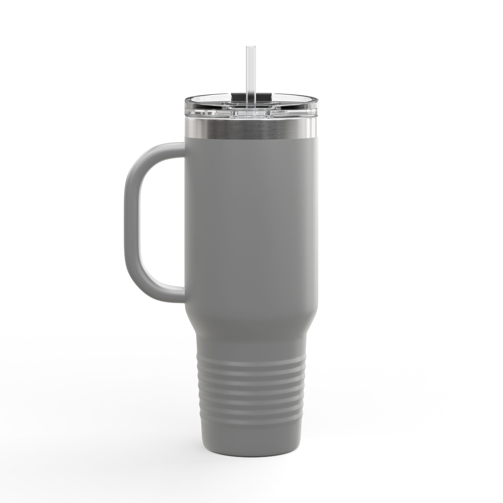 Lion Head 40oz Insulated Travel Mug — 'BrighterFuture' Thermal Tumbler with Straw