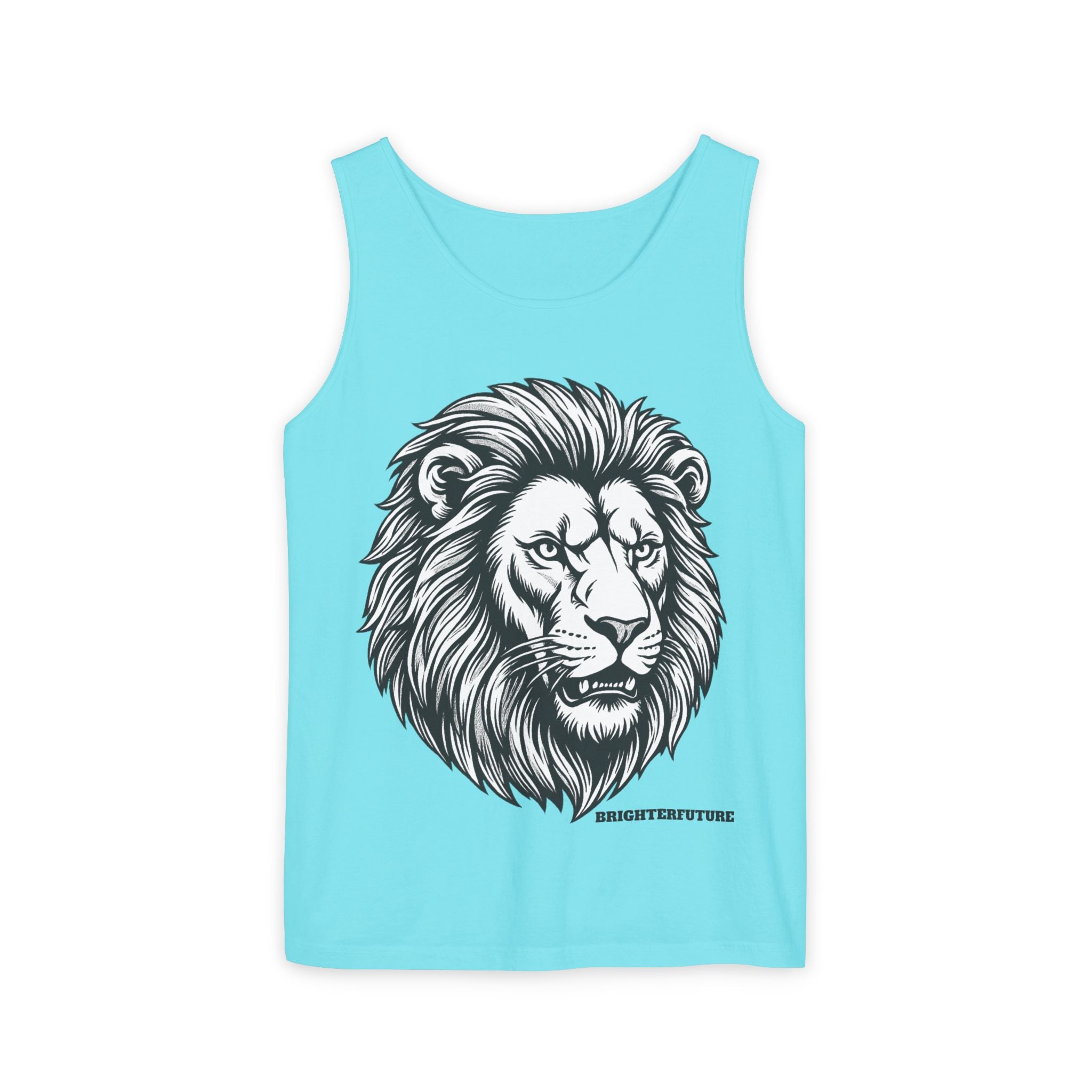 Lion Head Tank Top — Detailed Graphic Lion Illustration Men's & Women's Sleeveless Shirt