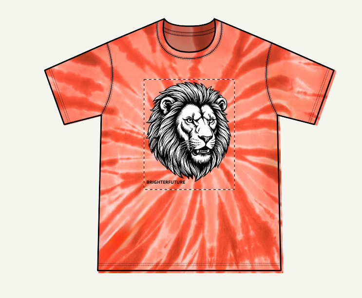 Youth Lion Graphic Tee — "BRIGHTERFUTURE" Crewneck