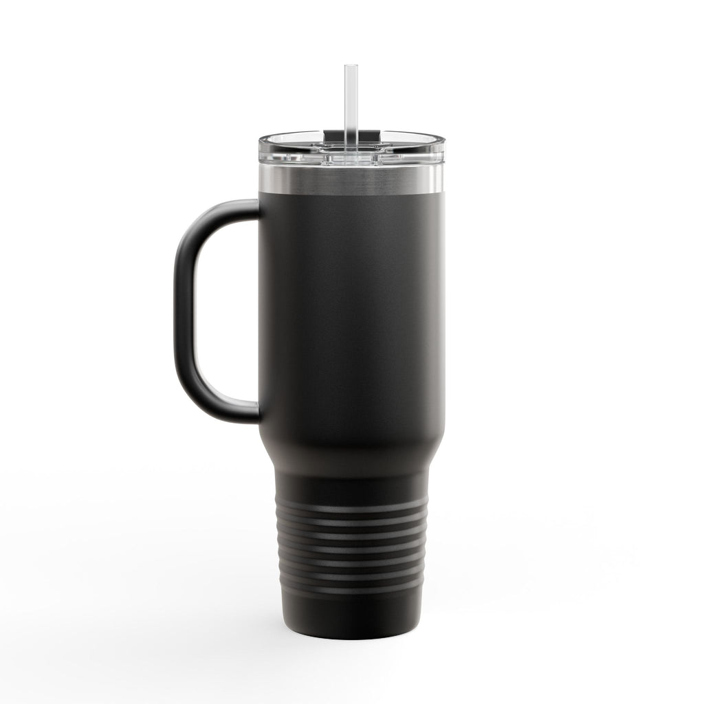 Lion Head 40oz Insulated Travel Mug — 'BrighterFuture' Thermal Tumbler with Straw