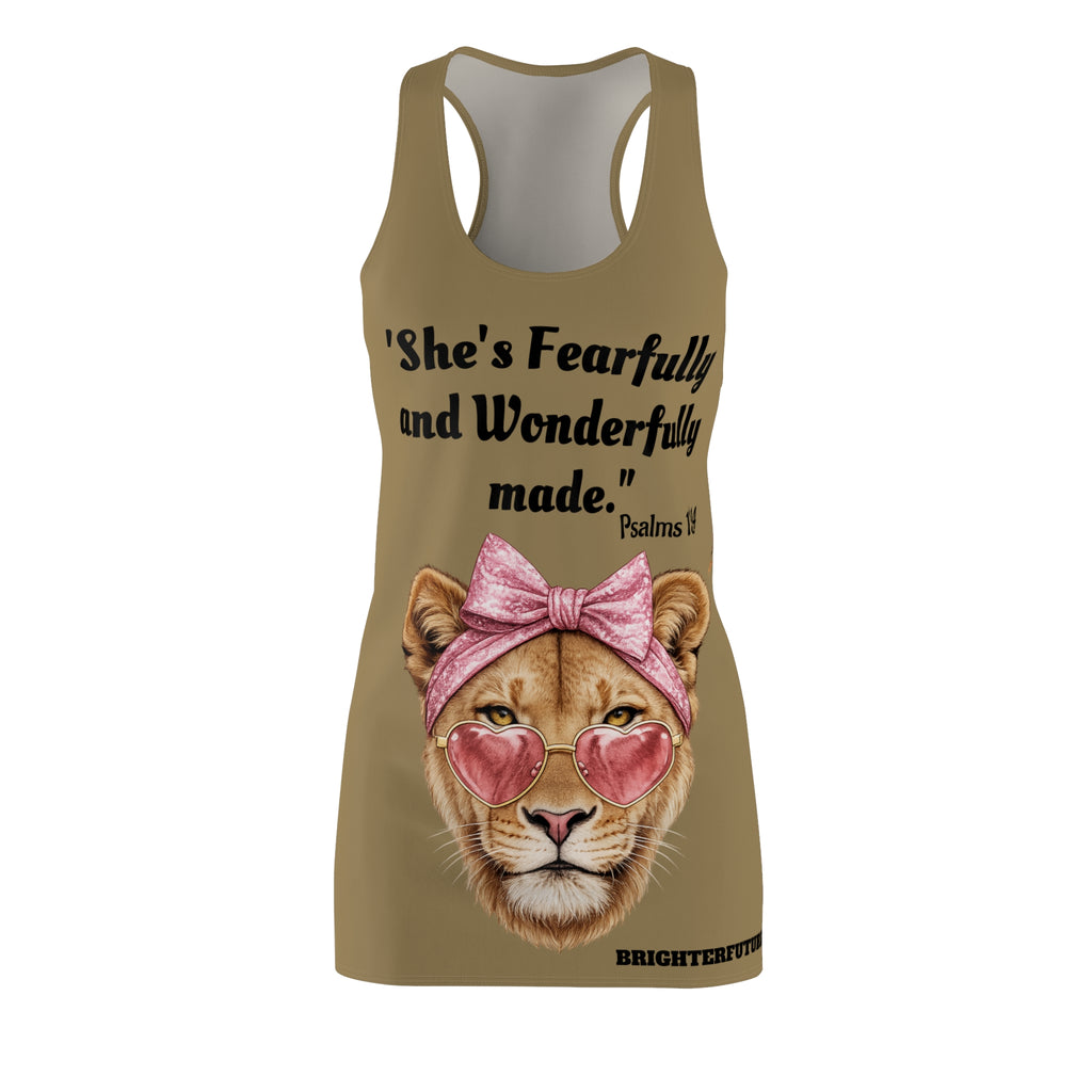 Fearfully and Wonderfully Made Racerback Dress — Lioness Graphic Faith Sundress