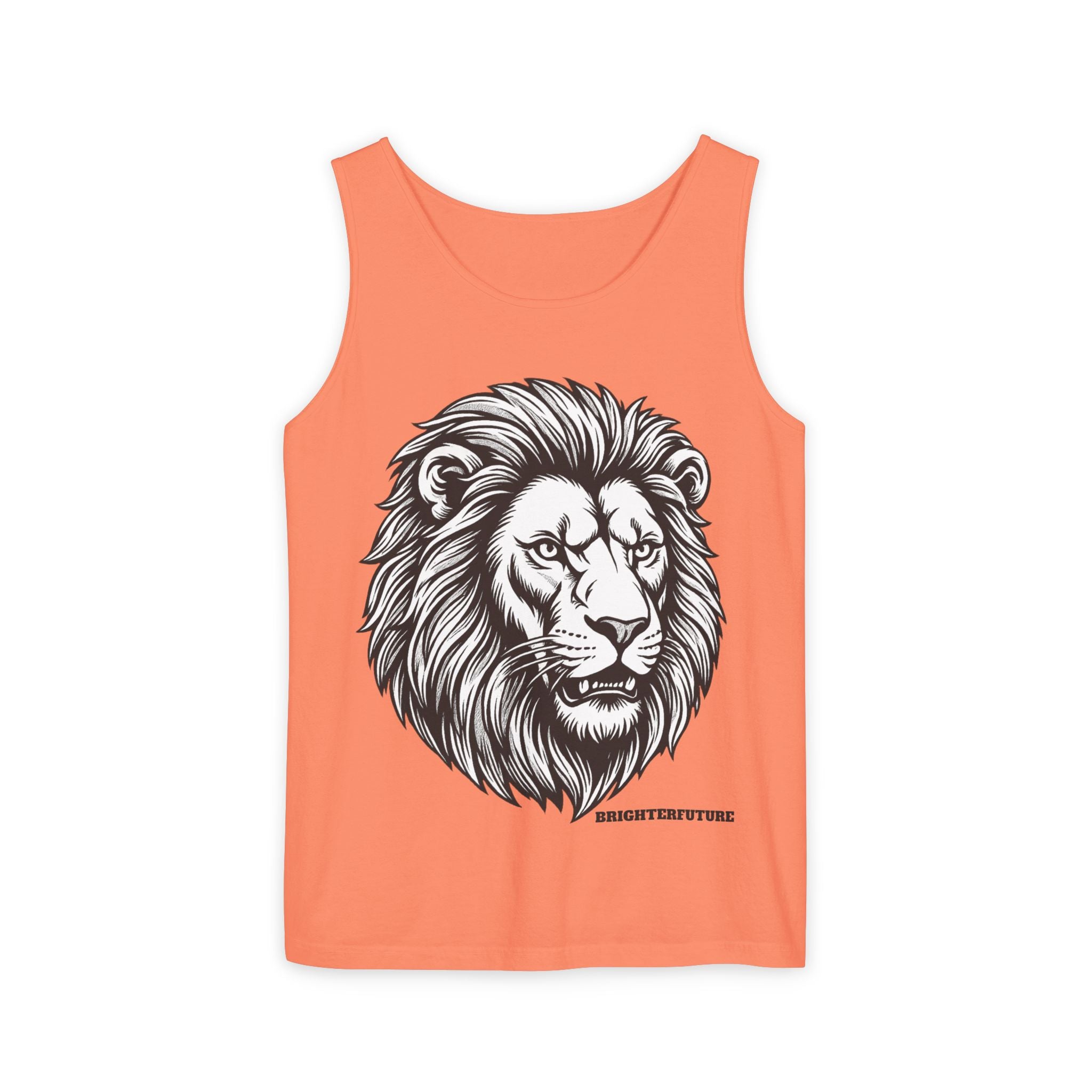 Lion Head Tank Top — Detailed Graphic Lion Illustration Men's & Women's Sleeveless Shirt