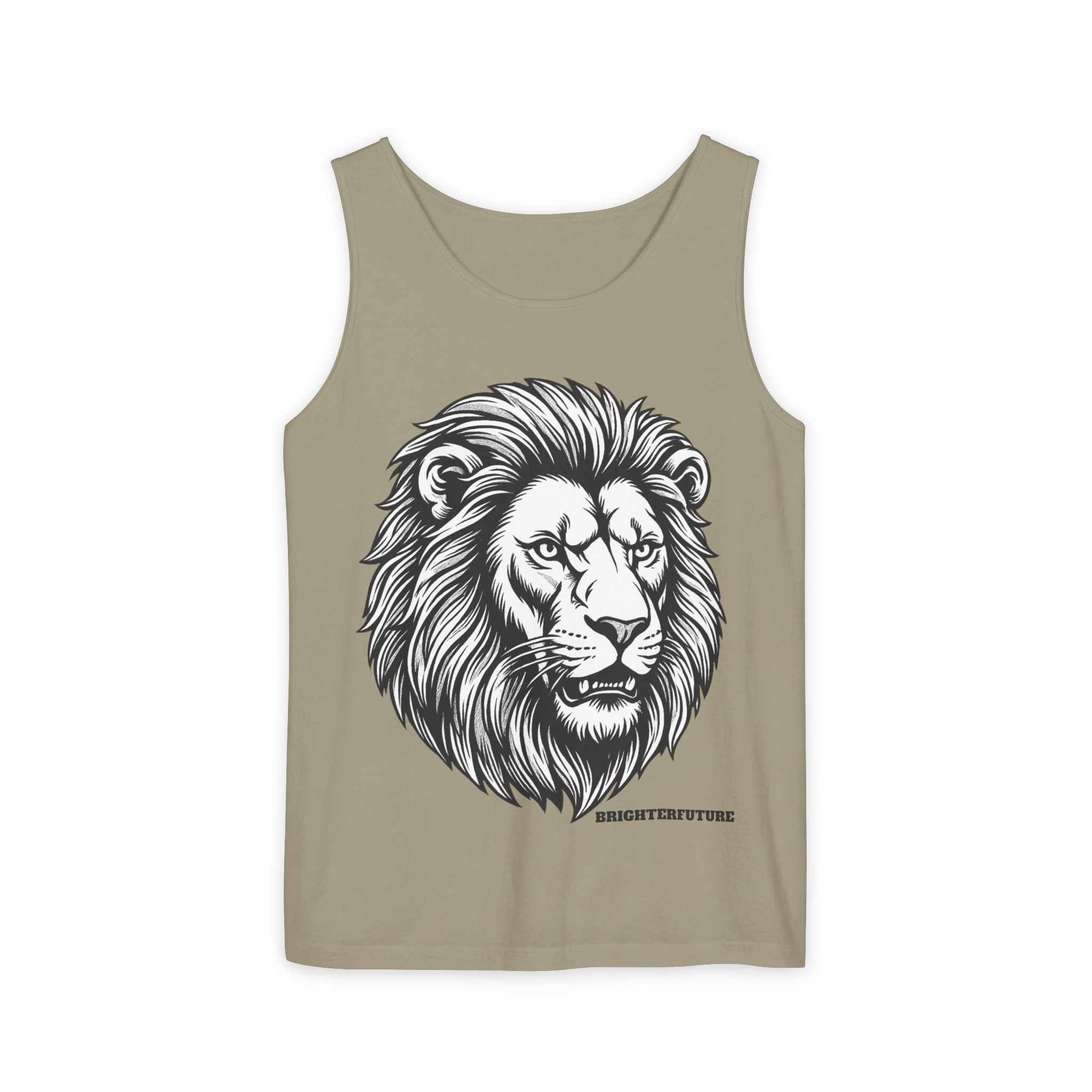 Lion Head Tank Top — Detailed Graphic Lion Illustration Men's & Women's Sleeveless Shirt