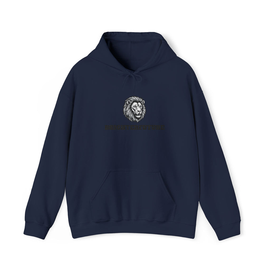 Lion Crest Hoodie – "BRIGHTERFUTURE" Graphic Pullover