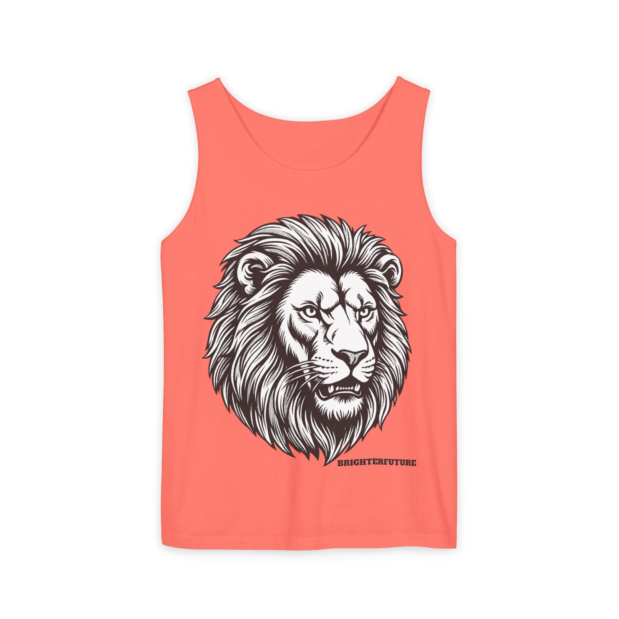 Lion Head Tank Top — Detailed Graphic Lion Illustration Men's & Women's Sleeveless Shirt