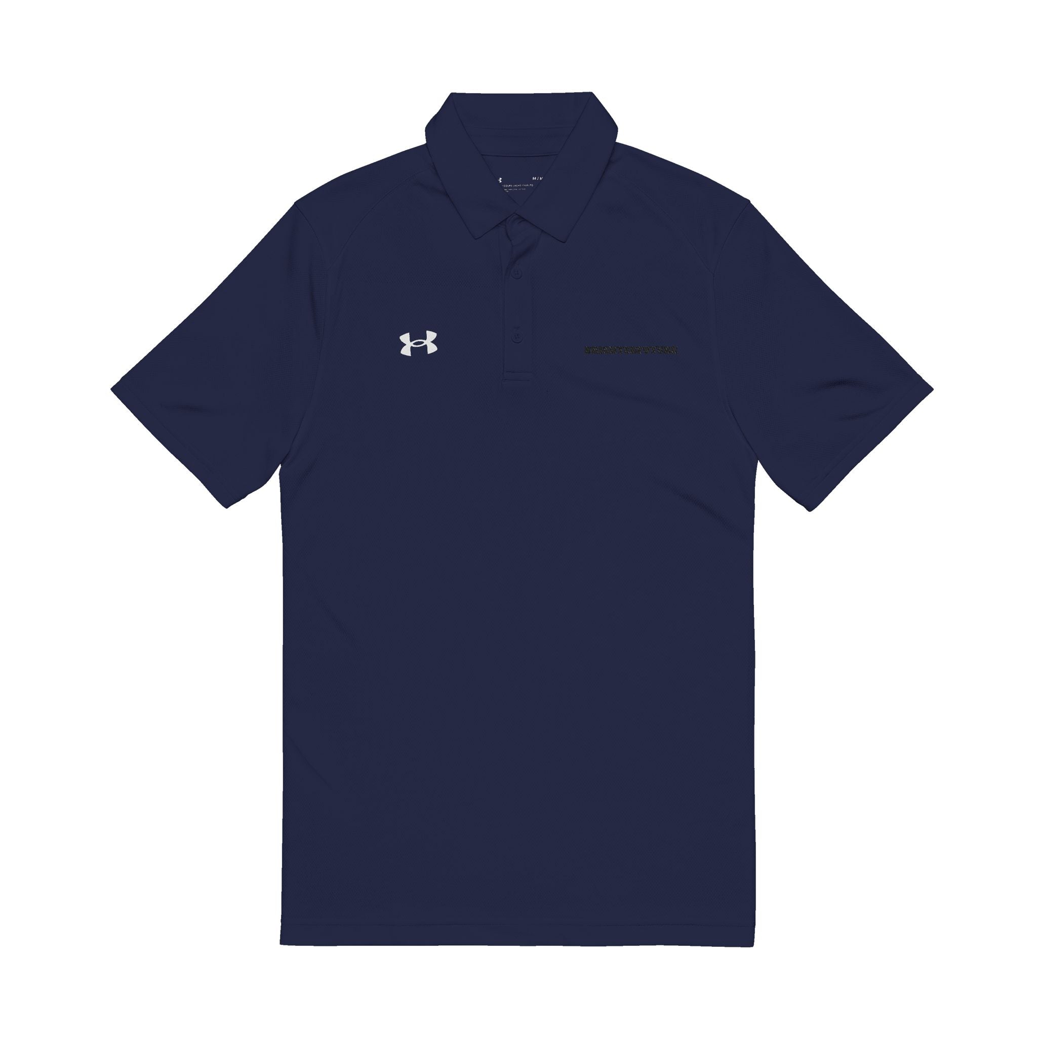 Men's Embroidered Under Armour Polo Shirt — White Performance Golf & Work Polo