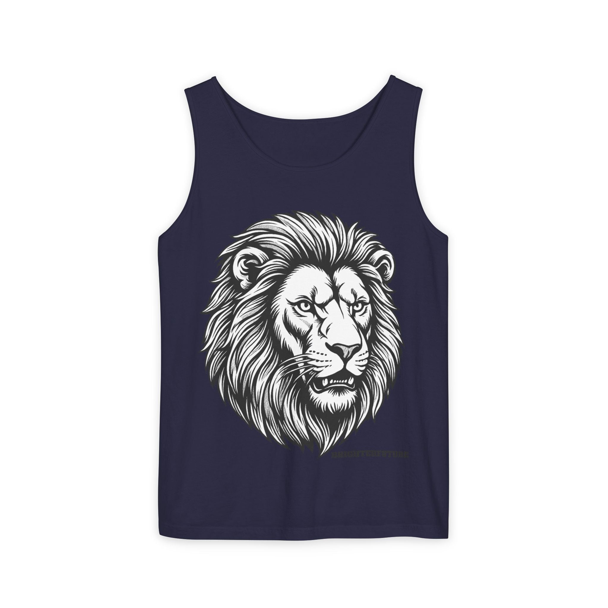 Lion Head Tank Top — Detailed Graphic Lion Illustration Men's & Women's Sleeveless Shirt