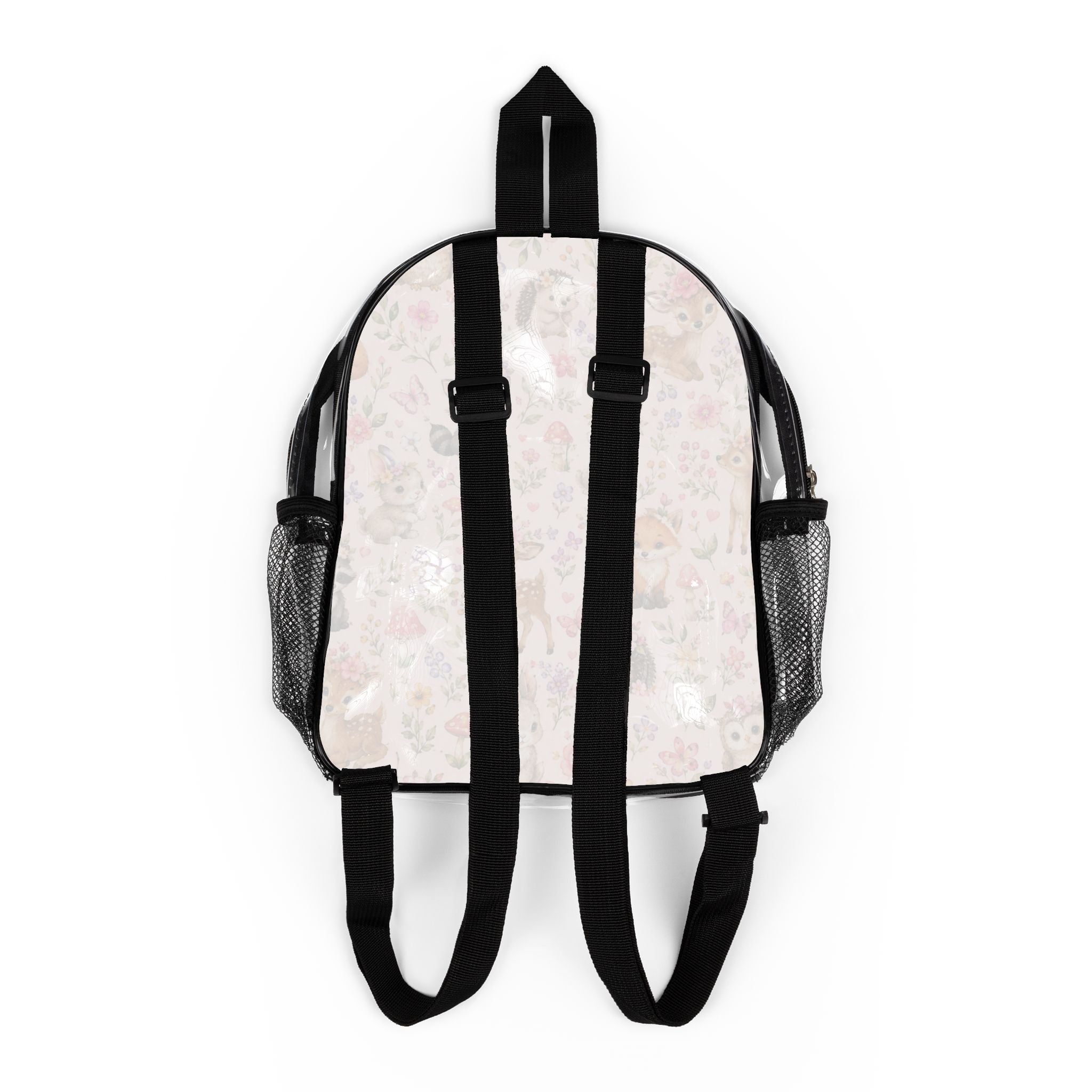 Clear Stadium Backpack — Cute Woodland Animals Print Clear School Backpack